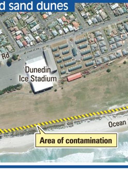 Map of contaminated areas. ODT graphic.