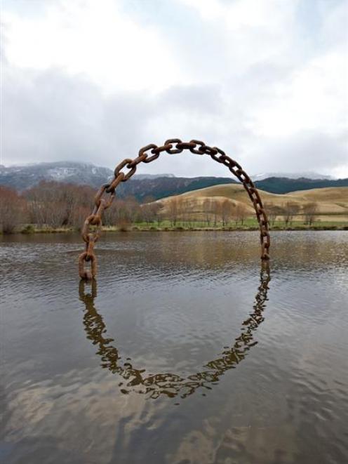 Mr Hill's artwork Interdependence installed at its new home. Photo by Martin Hill.