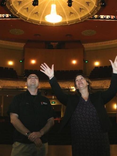 Musical Theatre Oamaru president Dan Lewis and Oamaru Opera House director Megan Peacock-Coyle...