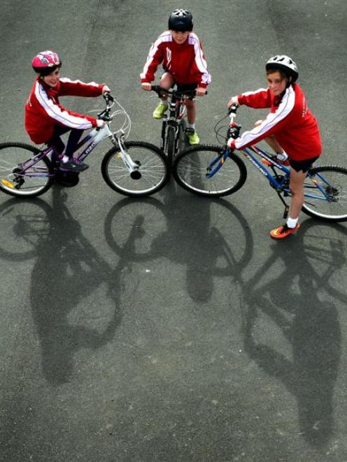 Musselburgh School pupils (from left) Jenna Savage-Mason (10), Nixon Reardon (9) and Tahya...