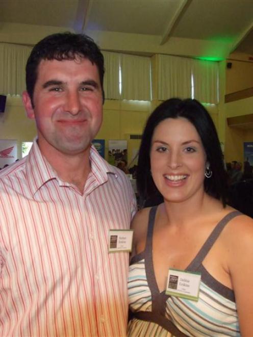 Nathan and Deborah Erskine, of Milton, who were last night named Otago sharemilkers of the year...