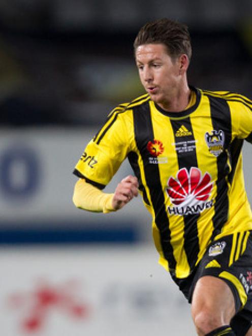 Nathan Burns of the Wellington Phoenix. Photo NZ Herald.