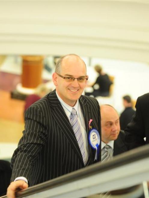 National Party Health spokesman Tony Ryall at the Meridian Mall in Dunedin yesterday. His visit...