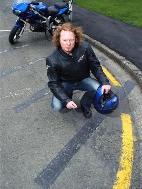 Natural History New Zealand post producer Mark Orton at a motorcycle park the Dunedin City...