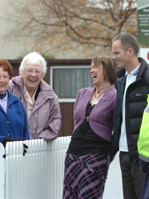 North Rd residents Kathleen Kerr, Jean Law and Nancy Wright share a joke with Neighbourhood...