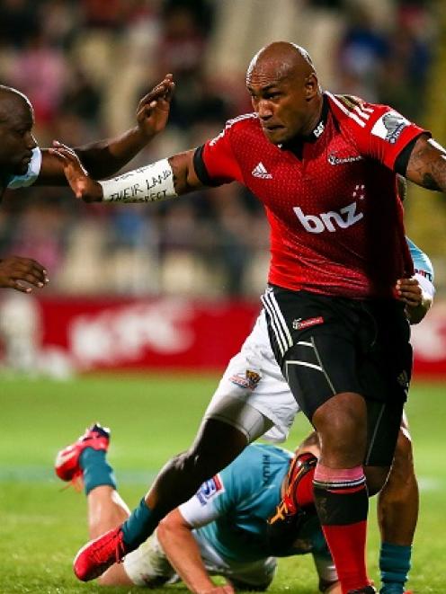 Nemani Nadolo makes a break for the Crusaders against the Cheetahs. Photo Getty Images