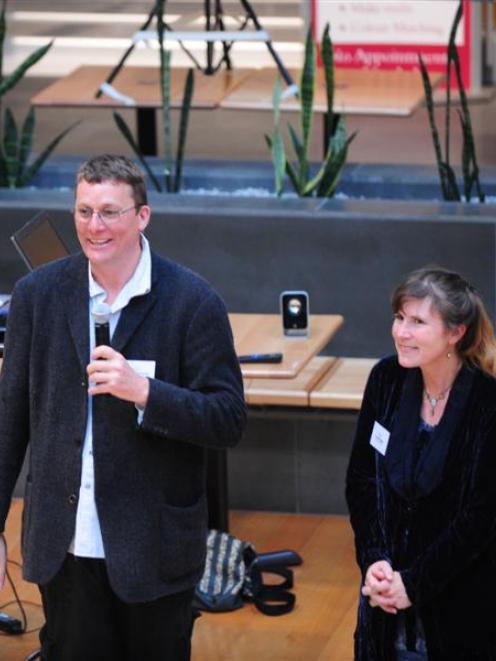 Neonatal Trust patrons Richard Taylor and Tania Rodger at last night's Otago launch in Dunedin....