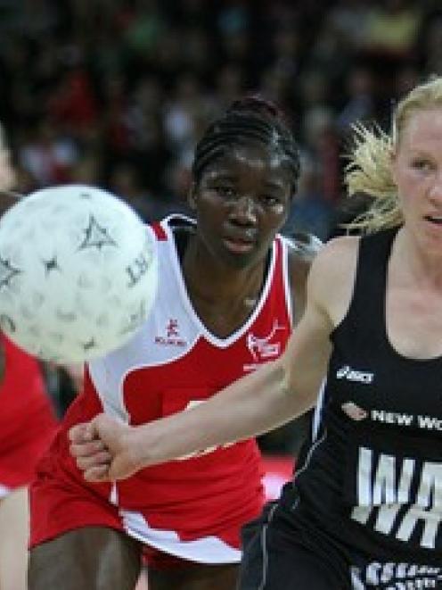 Laura Langman leaves her England opponent in her wake