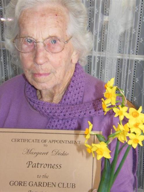 New Gore Garden Club patroness Margaret Dickie has had a life-long involvement in gardening and...