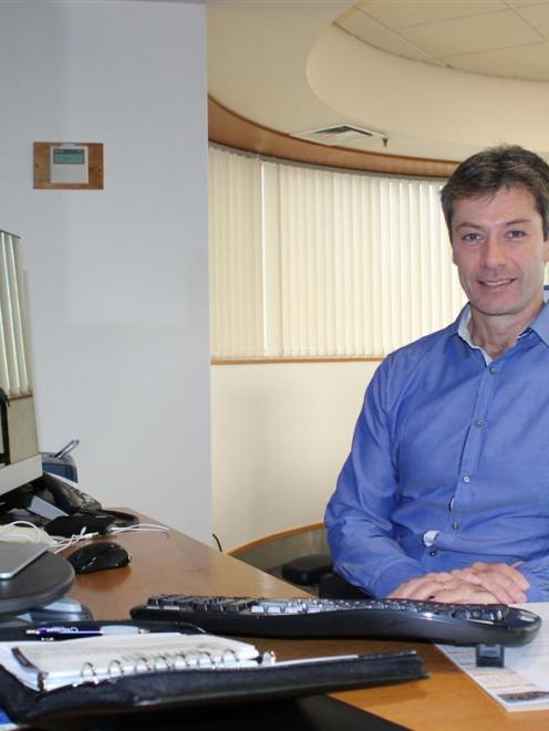 New SBS Bank chief executive Wayne Evans in his Don St office, Invercargill. Photo by Allison...