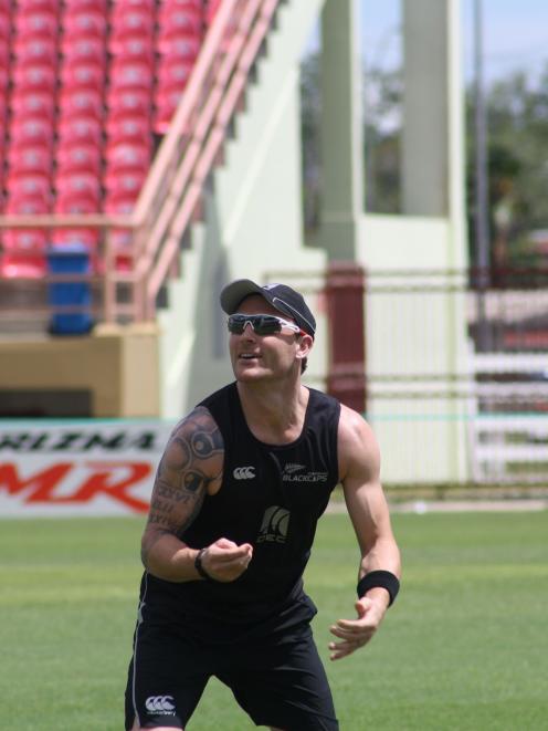 New Zealand and Otago batsman Brendon McCullum trains in Guyana for the world twenty/20...