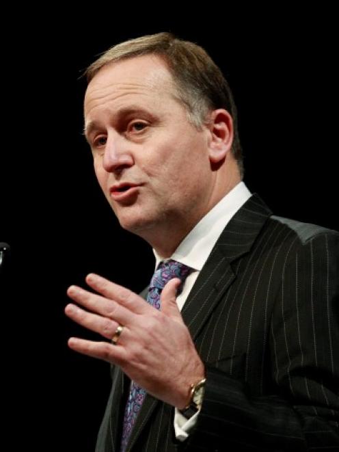 New Zealand Prime Minister John Key gives a speech at the Trans-Tasman Business Circle Lunch in...