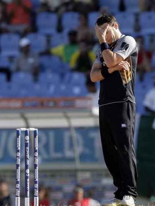 New Zealand's bowler Nathan McCullum sums up the New Zealand mood after England's batsman Luke...