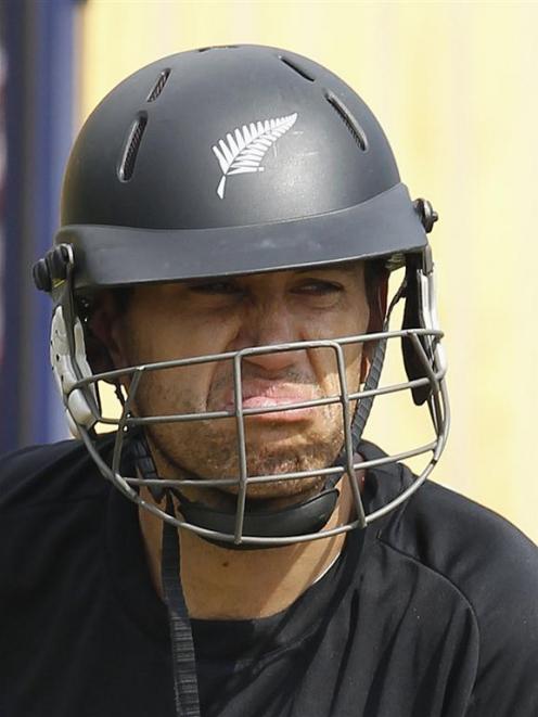 New Zealand's captain Ross Taylor during a practice session ahead of the first test against Sri...