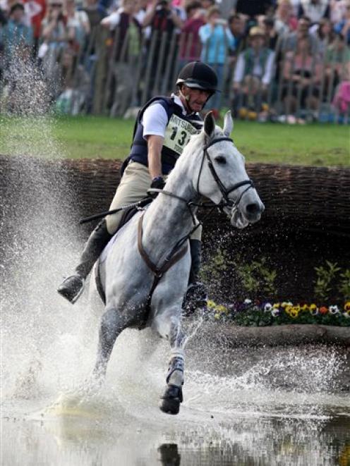New Zealand's Mark Todd competes in the cross country stage during day four of the Badminton...
