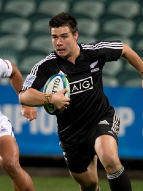 New Zealand second five-eighth Jackson Garden-Bachop - son of former All Black Stephen Bachop -...