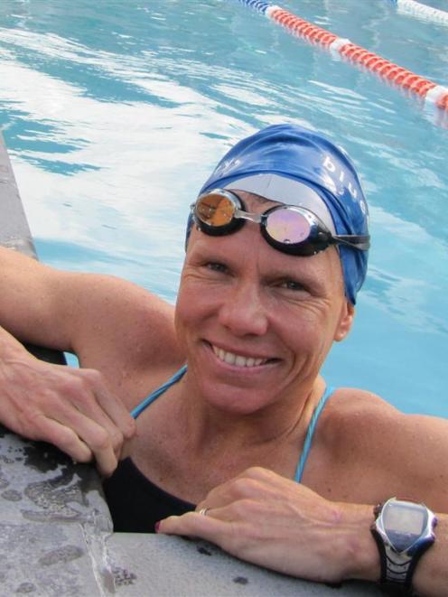 New Zealand triathlete Sam Warriner at the Oakridge Resort pool in Wanaka. Photo by Marjorie Cook.