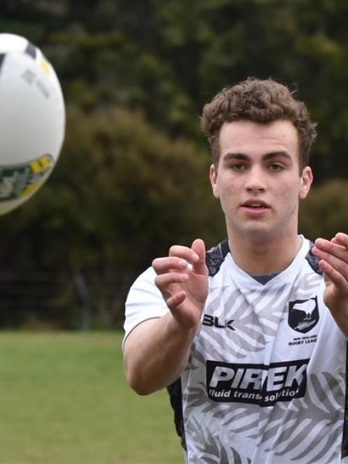 New Zealand under-18 league player Rory Ferguson hones his skills at John McGlashan College...