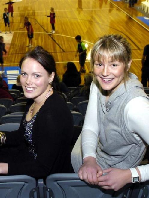 Newly selected New Zealand Under-21 players Emily Close (left) and Jess Moulds at the Lion...