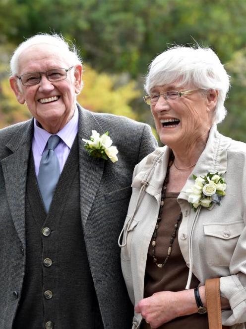 Norman and Sylvia Dixon celebrate their 65th wedding anniversary at Glenfalloch in Dunedin...