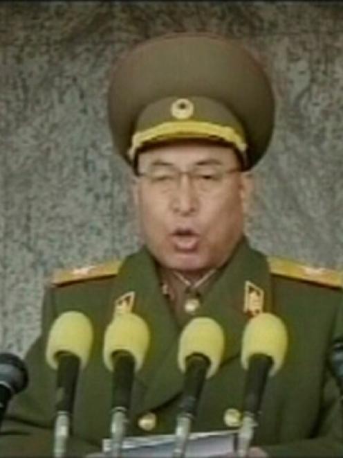 North Korean army general Ri Yong-ho, seen here in a still image taken from video, has been...