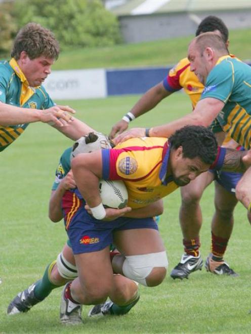 North Otago captain and No 8 Joe Mamea, pictured on the charge against Mid Canterbury last year,...