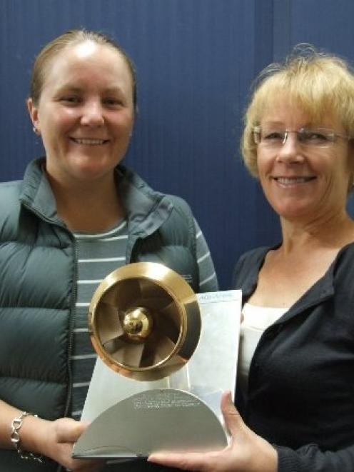 North Otago Irrigation Company environmental co-ordinator Jodi Leckie (left) and chief executive...