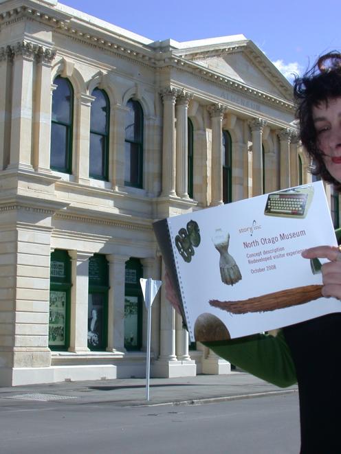 North Otago Museum director Rowan Carroll, outside the museum, holds a concept development brief...