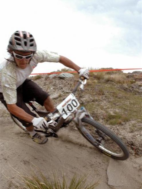 NZone Brake Burner Super D endurance mountain bike race winner Paul Angus, of Queenstown. Photo...
