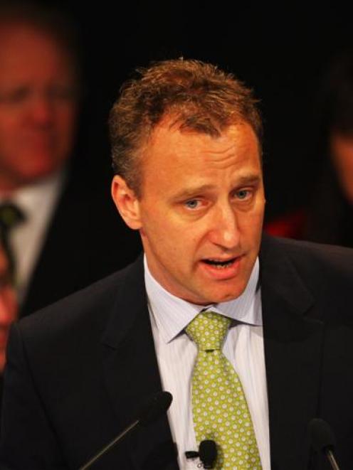 NZX chief executive Mark Weldon takes centre stage. Photo by Getty.