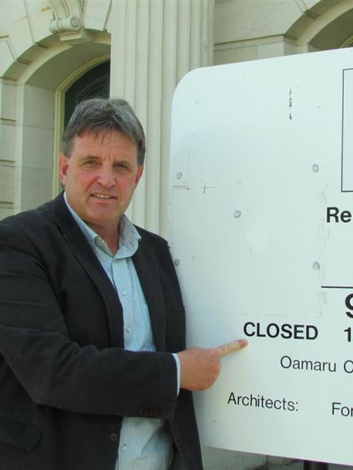 Oamaru lawyer Phil Hope outside the Oamaru District Courthouse, which faces the closure of its...