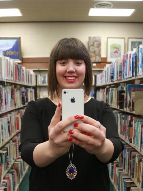 Oamaru Public Library assistant Julia de Ruiter launched a ''Selfies in the Library'' competition...