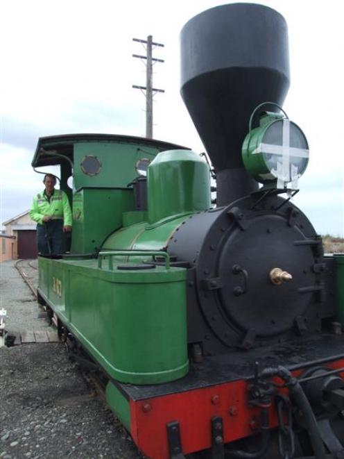 Oamaru Steam and Rail general manager Harry Andrew inspects a locomotive which arrived in Oamaru...