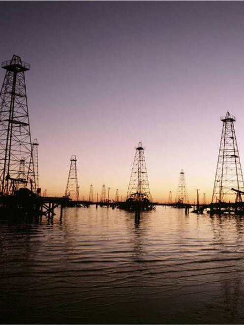 These oil wells were once a feature of Tabbs Bay, Texas. Photo supplied.