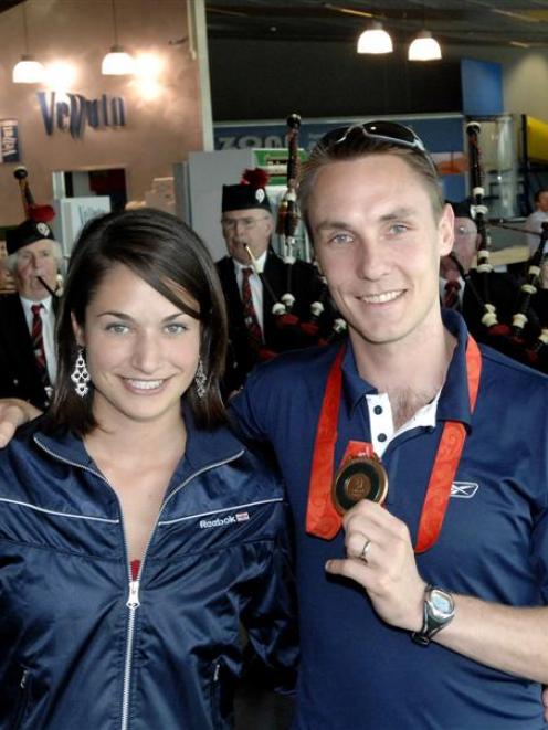 Olympic 1500m bronze medallist Nick Willis and his wife, Sierra, receive a Scottish welcome from...