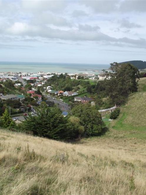 One of the views over Oamaru from a proposed Waitaki District Council residential subdivision on ...