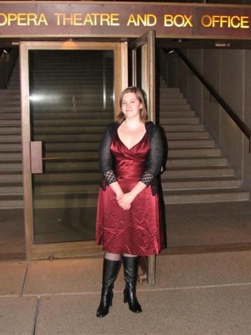 Opera fan Sarah Noble attends another opening night.
