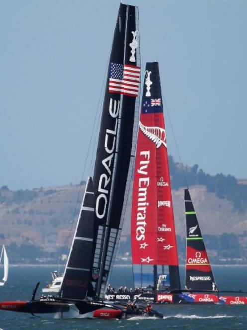 Oracle Team USA and Emirates Team New Zealand are set to sail off in the deciding America's Cup...