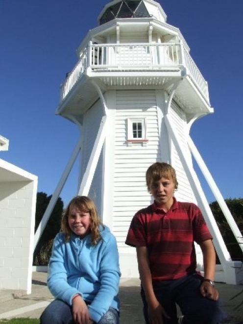 Rangers for a day... Kimberley Wilson and Cameron Ryder take a break during a visit to the...