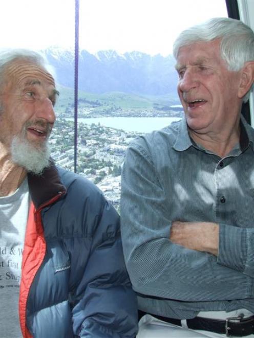 Original  Skyline managing director Jon Dumble (left) and former Queenstown mayor Warren Cooper...