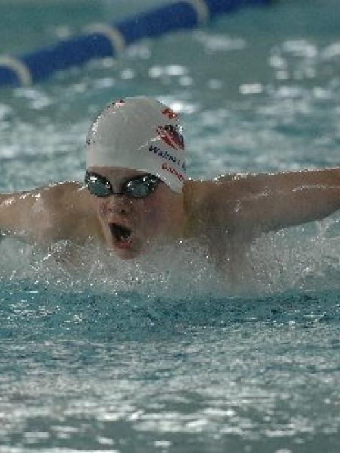 Oscar Pedersen (13), of Oamaru, on his way to setting an Eastern Districts record in his heat of ...