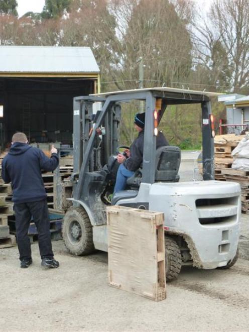 Otago-based offenders on community sentence train for forklift-driving qualifications. Photo...