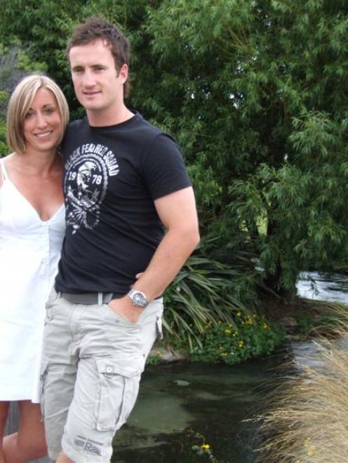 Otago batsman Neil Broom and his girlfriend, Melissa Dawkins, take in the news of Broom's call-up...