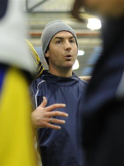 Otago Boys' High School First XV coach Ryan Martin, at training at the Edgar Centre this week....