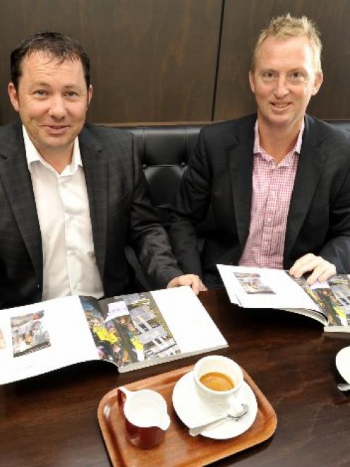 Otago Chamber of Commerce chief executive John Christie (left) and president Peter McIntyre with...