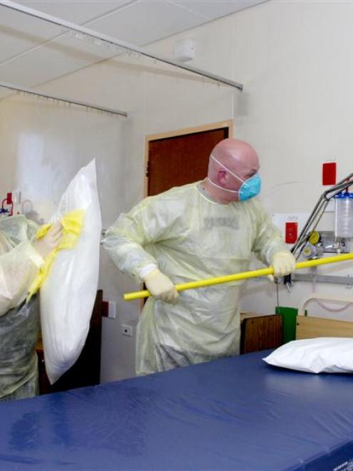 Otago District Health Board operations manager Megan Boivin (left) and the hospital's hotel...