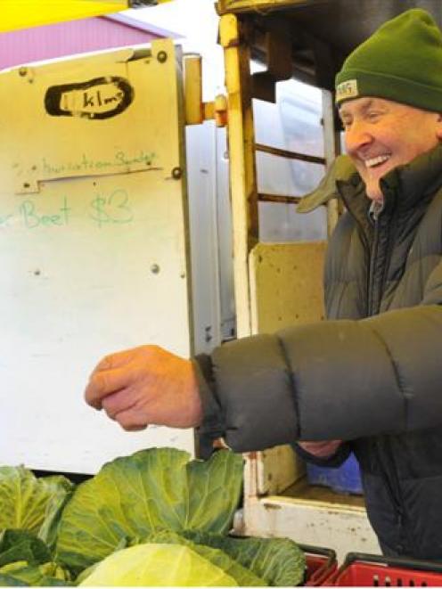 Otago Farmers Market founding vendor Ray Goddard said selling vegetables at the market for the...