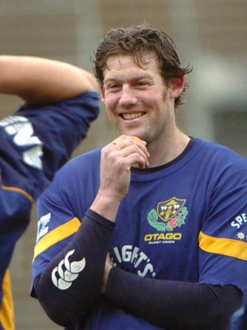 Otago lock Tom Donnelly at training at Carisbrook yesterday, in preparation for his 50th game for...