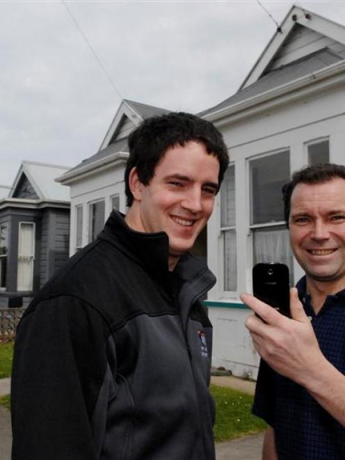 Otago Polytechnic information technology students Matt Bradley (left) and Gary MacLachlan have...