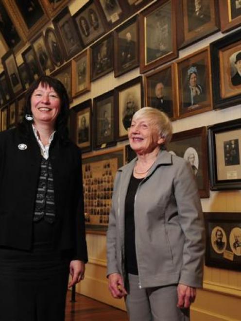 Otago Settlers Museum director Linda Wigley and Otago Settlers Association president Dorothy Page...